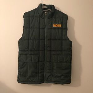 NWOT Men’s Large Green Bay Packers Puffer Vest